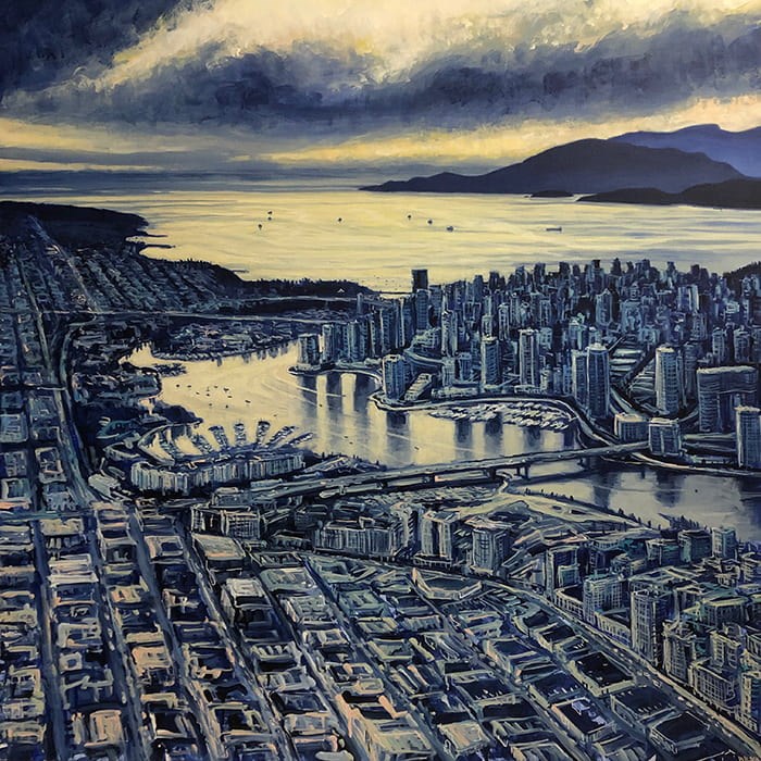  A painting by Vancouver Artist David Wilson titled 'The Other Side' in his latest exhibition, 'Everywhere From Here.' Photo: David Wilson