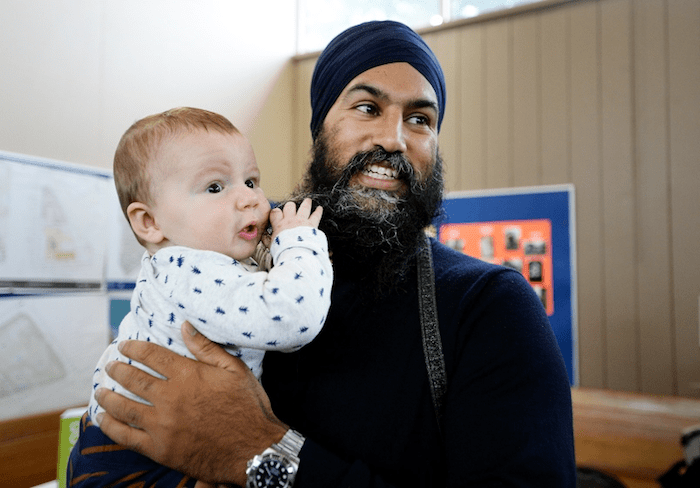  NDP leader Jagmeet Singh has seen a small uptick in polls during the campaign. That uptick could mean the difference in ridings his party identifies with — namely urban and diverse ones, such as Surrey Centre and Surrey-Newton Photo: Burnaby Now