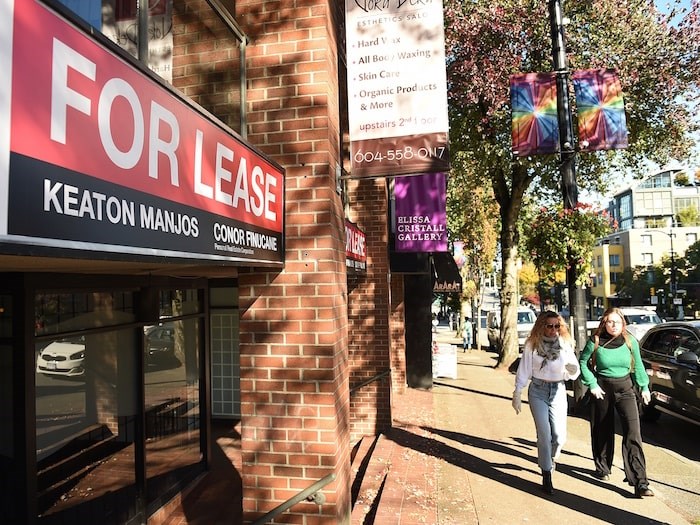  The Courier recently counted 25 for-lease signs along a 10-block span in the South Granville neighbourhood. Photo by Dan Toulgoet