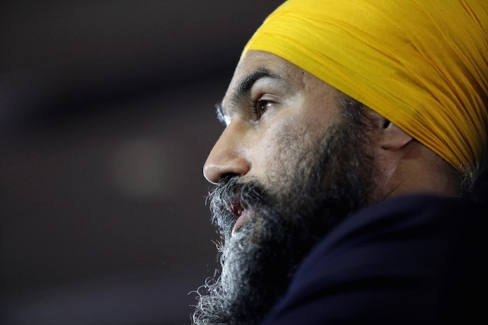  NDP Leader Jagmeet Singh, pictured at his election night 