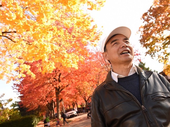  STRIKE A POSE: The vibrant fall colours along Cambridge Street in the East Vancouver neighbourhood of Hastings-Sunrise attract a steady crowd in search of the perfect photo. Photo Dan Toulgoet