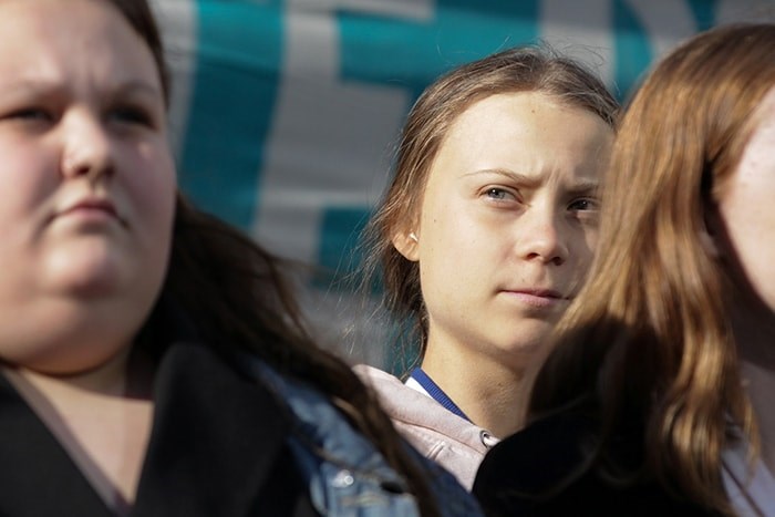  “We will rise to the challenge, hold those responsible for this crisis accountable and we will make world leaders act,” Greta Thunberg said. Photo Kevin Hill