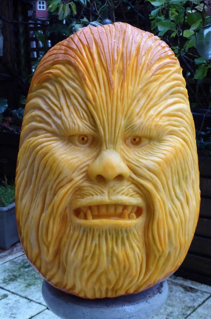  One of Clive Cooper's pumpkin carvings. Photo: Sparksfly design