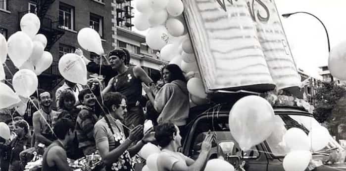  The Little Sisters float in the 1983 Pride Parade. The book store celebrated its 35th anniversary that year. Photo courtesy the B.C. Gay and Lesbian Archives