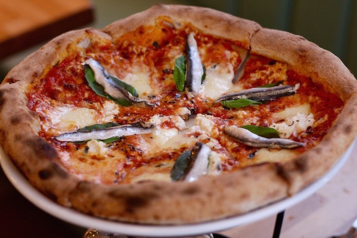  Four cheese pizza with white anchovies. Photo by Lindsay William-Ross/Vancouver Is Awesome