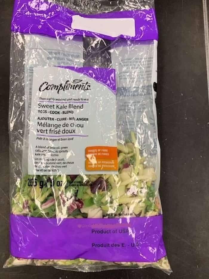  Sobeys Inc. has issued a kale recall of a popular brand. Photo: Canadian Food Inspection Agency