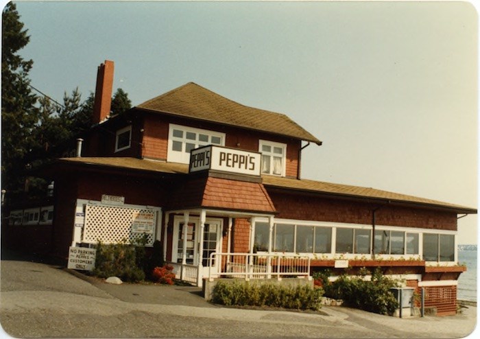  A 1987 postcard show's Peppi's restaurant in Dundarave. 