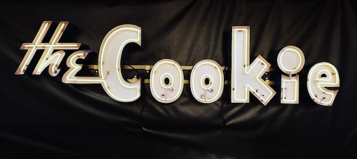  “The Cookie” neon sign, circa 1952, was made for The Cookie Jar company, which had branch locations mostly in downtown Vancouver. Photo Dan Toulgoet