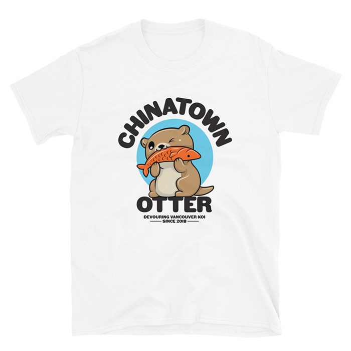  Our Chinatown Otter t-shirt is available exclusively through our online store