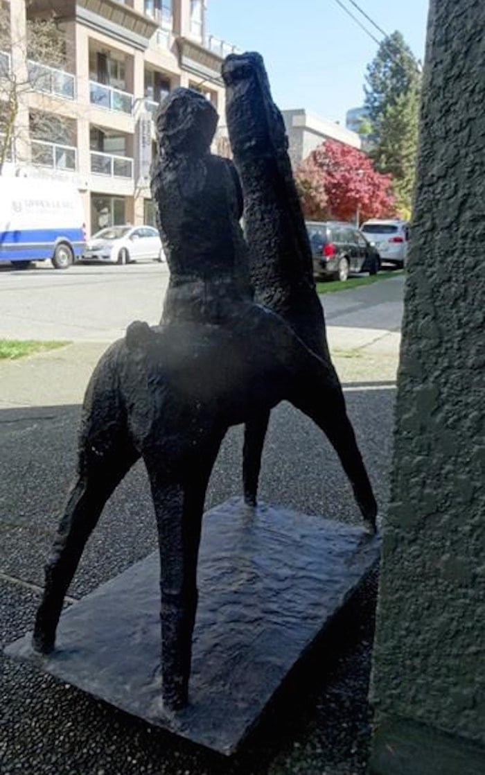  An undated handout photo shows a 150-kilogram bronze statue titled 