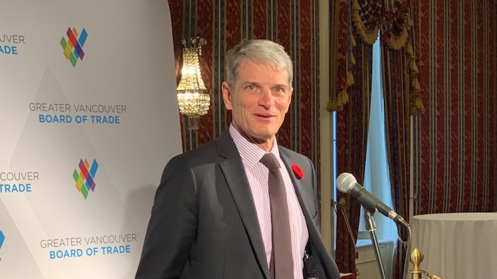  TransLink CEO Kevin Desmond addresses media at a press conference at the Fairmont Hotel Vancouver. Photo by Glen Korstrom/BIV