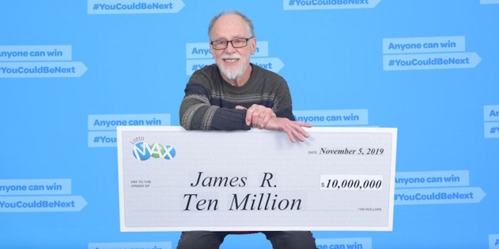  Vancouver resident James Russell won $10 million in Lotto Max. BCLC photo