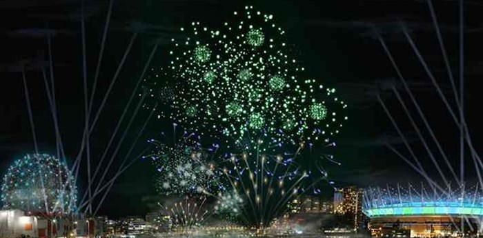  Debuting Dec, 31, 2020, the countdown fireworks celebration will be relocated to Concord Pacific Place and East False Creek. Photo: VNYECS