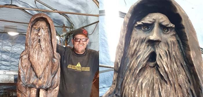  The mystery artist behind the whimsical wood carvings along trails in South Delta is Jordy Johnson. Photo: @carving_fusion