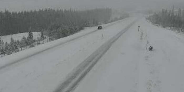  The Okanagan Connector near Elkhart Lake Road, Saturday at 12:30 p.m. Photo: DriveBC