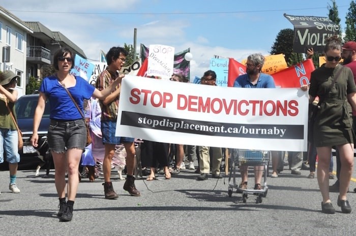  Housing activists will be returning to Burnaby City Hall Tuesday evening to oppose four rezoning applications. Photo by Jeremy Deutsch