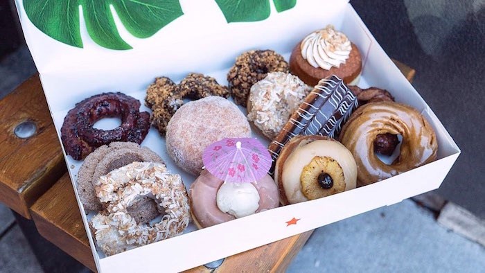  Hawaiian month doughnuts at Lucky's. 