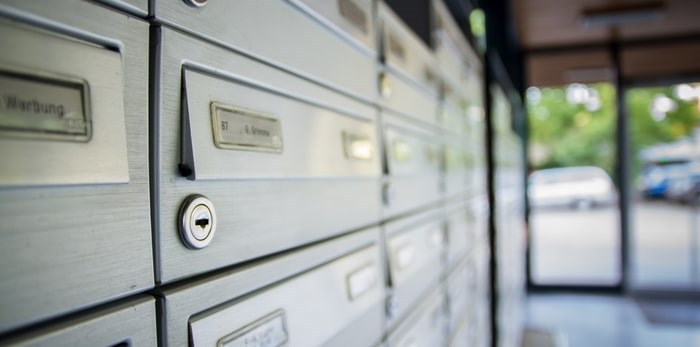  A 27-year-old mail thief has been sentenced to three years in jail. Photo: Apartment mailboxes/Shutterstock