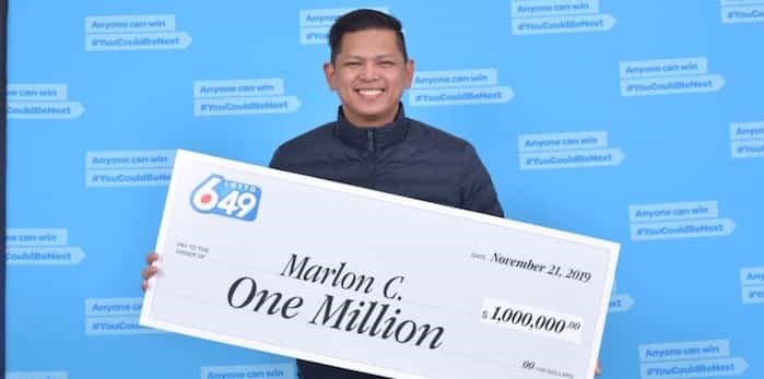  Photo: Marlon Coronado, who won the Guaranteed $1 million on Wednesday's 649 draw. Photo: BCLC