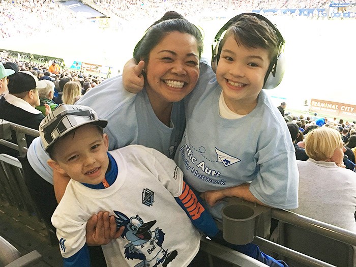  PAFN partners with the Whitecaps to provide families with special game access. PAFN provides sensory kits including noise-cancelling headsets and fidget toys and The ‘Caps provide tickets and t-shirts. For some, it’s the first time they’re able to attend a game as a family.