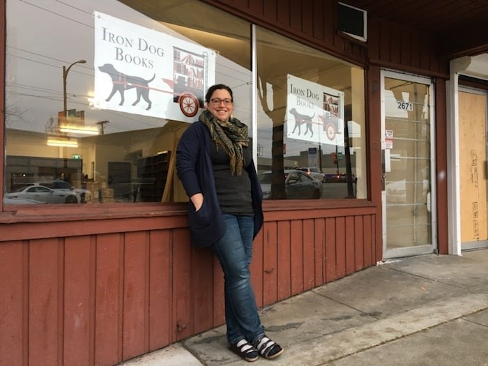  Hilary Atleo, and her husband Cliff, are parking their mobile bookstore Iron Dogs Books and setting up shop on East Hastings. Photo Grant Lawrence