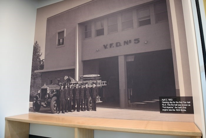  Historical images are foudn throughout the new firehall. Photo Dan Toulgoet
