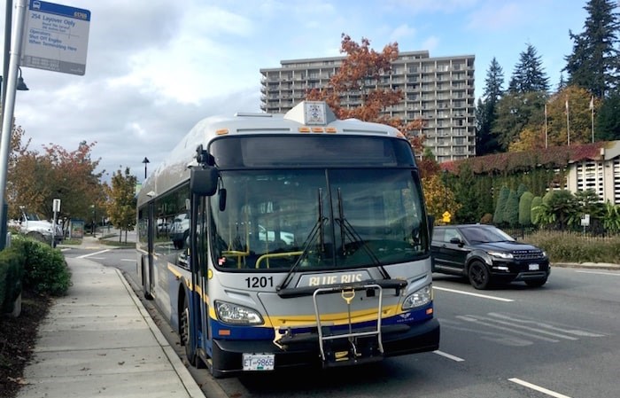  West Vancouver police apprehended an alleged thief who was trying to make his getaway by bus. Police noticed something suspicion when the man boarded the bus without paying. File photo/North Shore News