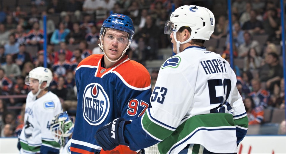 Bo Horvat and Connor McDavid