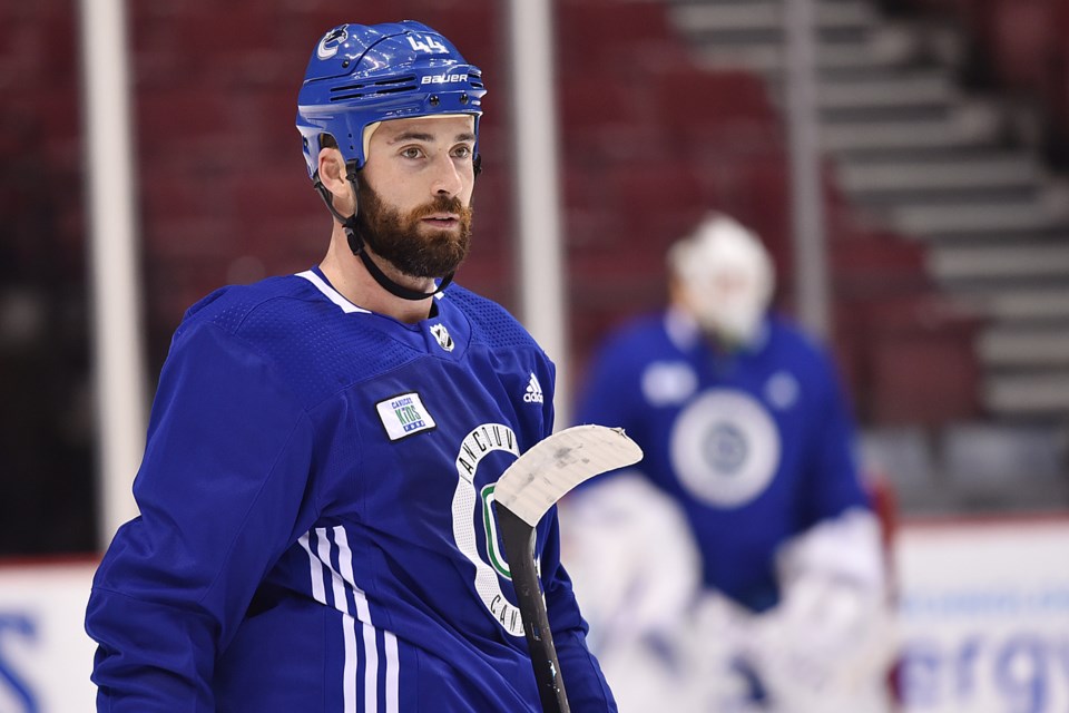 Erik Gudbranson at Canucks practice