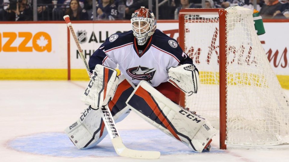 Sergei Bobrovsky of the Columbus Blue Jackets.