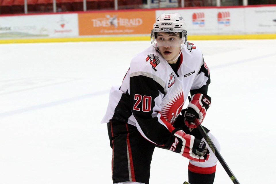 Jett Woo of the Moose Jaw Warriors