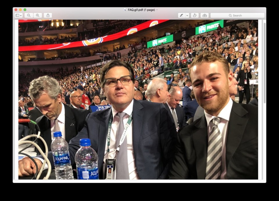 Francesco Aquilini at the 2018 NHL Draft.