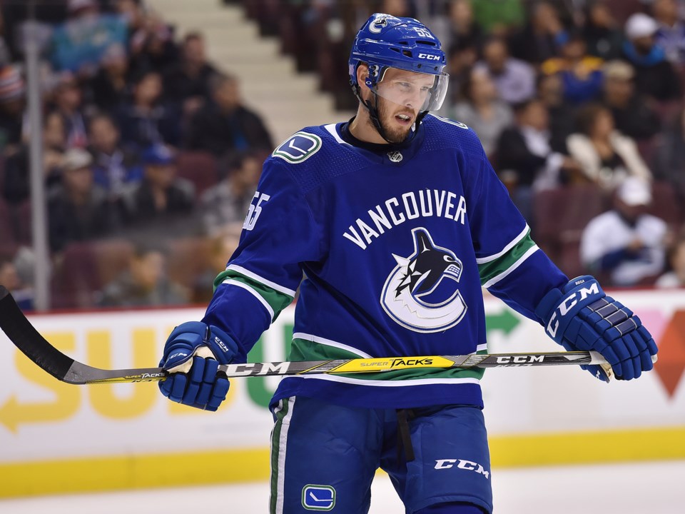 Alex Biega skates with the 鶹ýӳCanucks.