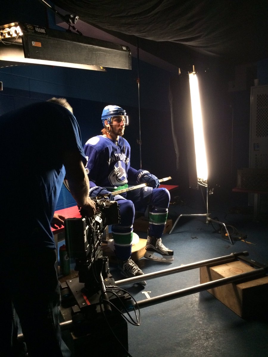 Chris Tanev - Media Day - Dramatic Lighting