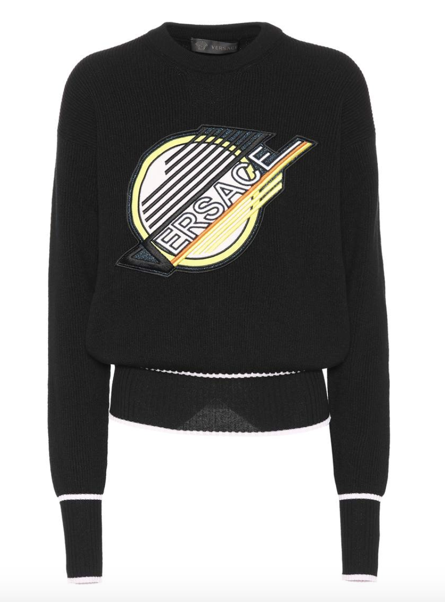 Versace Spaghetti-Skate Canucks Logo Sweater