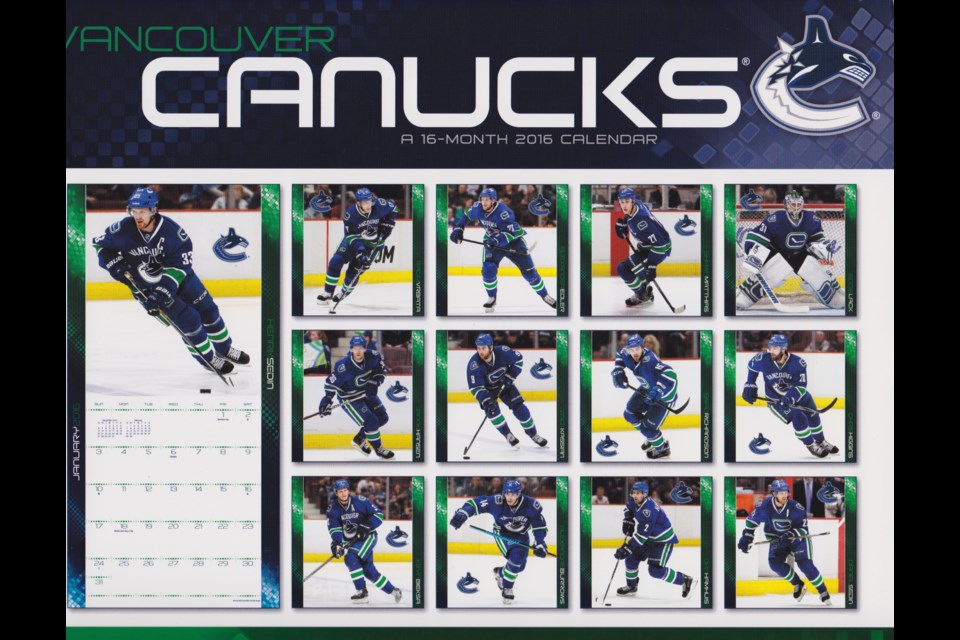 Canucks calendar