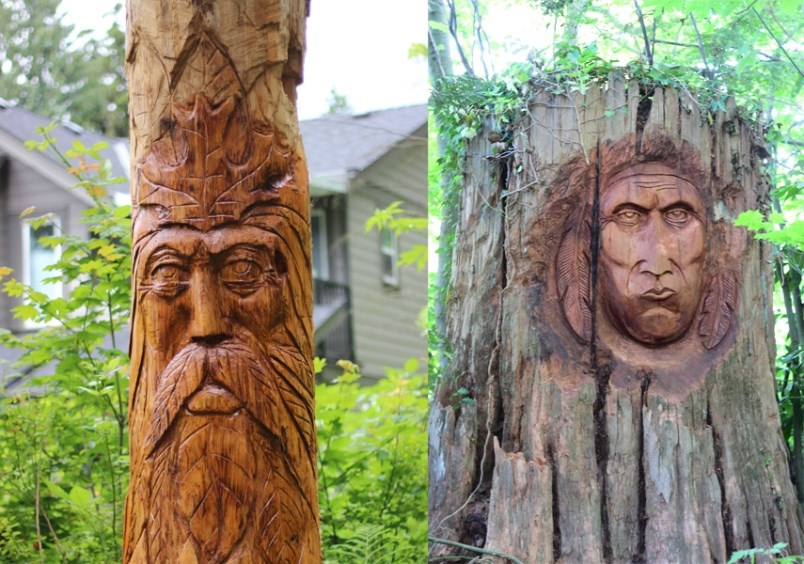 north van chainsaw carvings