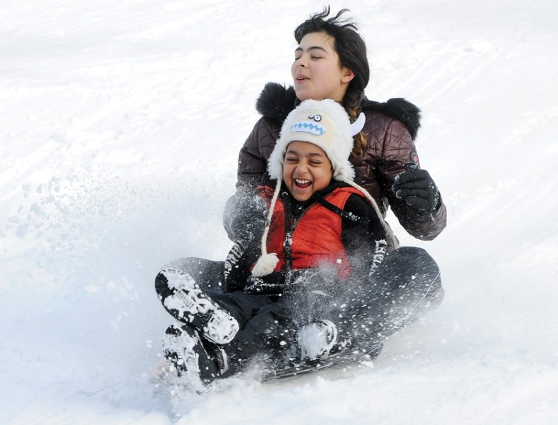 snow-sledding