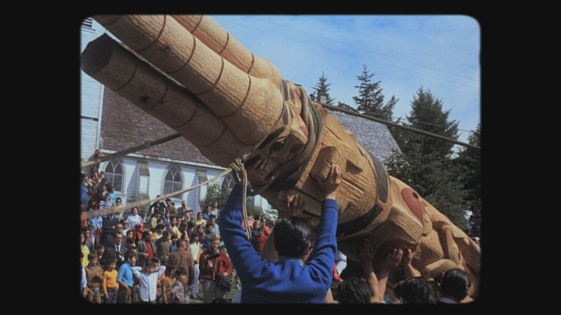 Haida director Christopher Auchter’s Now Is the Time journeys through history to revisit the day in August 1969 when three generations of Eagle and Raven clan gathered to raise the first totem pole on Haida Gwaii in over a hundred years.
Photograph By courtesy National Film Board
