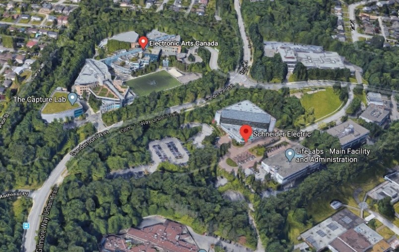 A view of the Burnaby campus of Electronic Arts.
EA graphic