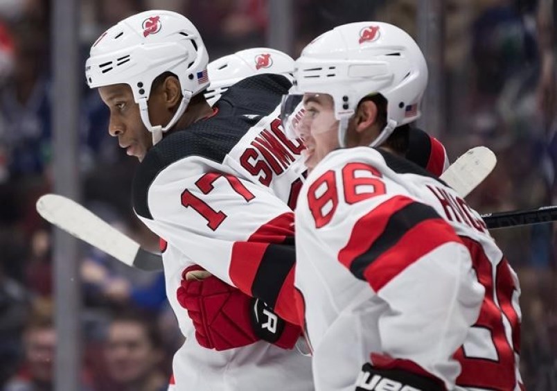 Wayne Simmonds and Jack Hughes - Darryl Dyck CP