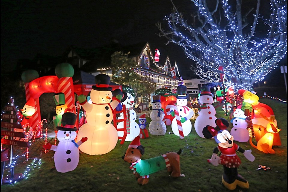 One of the dozens of displays submitted to the 2022 Times Colonist Christmas Lights Map. ADRIAN LAM, TIMES COLONIST
