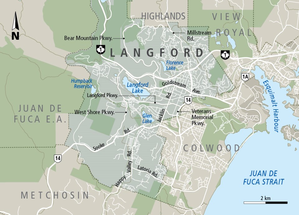 Municipality map-Langford