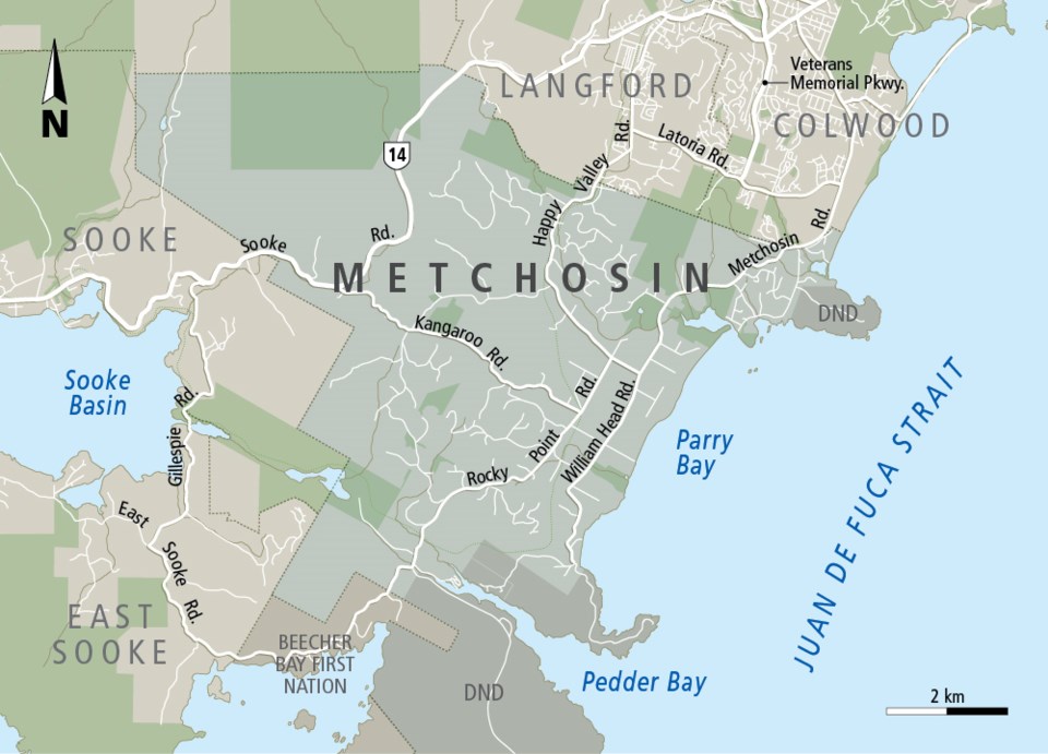 Municipality map-Metchosin