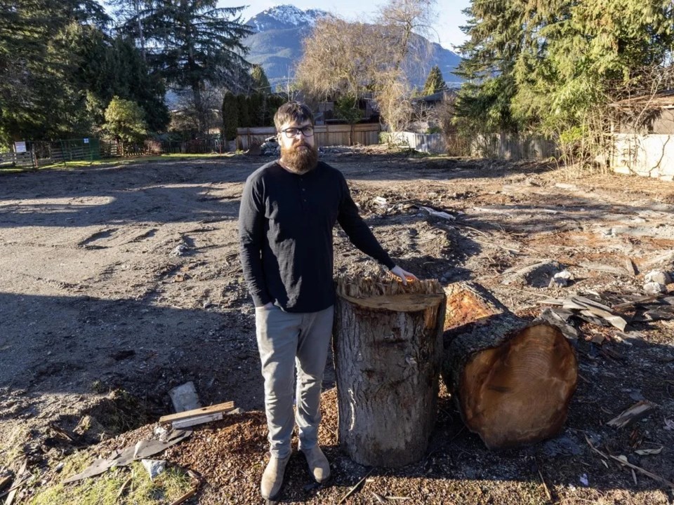 Mike Van Capelle has permission from the district of Squamish to build a fourplex, but still had to fight a court battle with neighbours.ARLEN REDEKOP, PNG