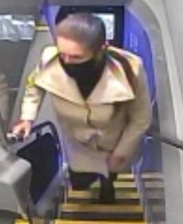 West Shore RCMP are asking the man and woman in these pictures to contact them in connection with an incident that took place while the #61 bus to Sooke was parked at the Langford bus exchange on Oct. 26. VIA WEST SHORE RCMP 