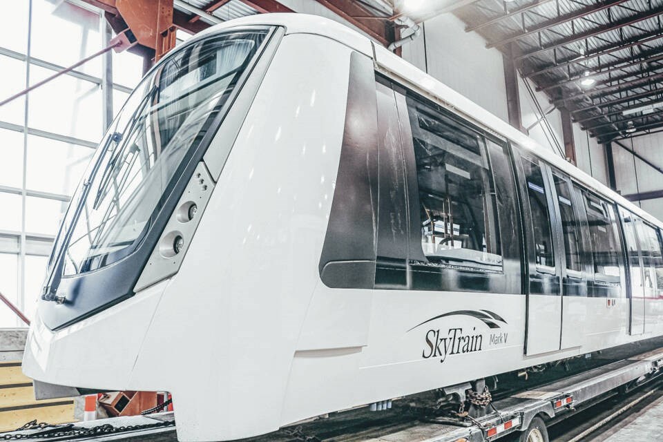 Metro Vancouver's first Mark V SkyTrain cars are scheduled to arrive in 2023 for testing. TRANSLINK 