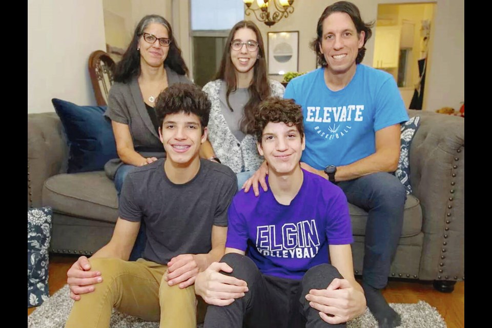 The Weiss family, from left: mom Lori-Ann, Noah, 14, Nadia, 16, Elijah, 14, who was the most seriously injured, and dad Joshua. Francis Georgian, Vancouver Sun