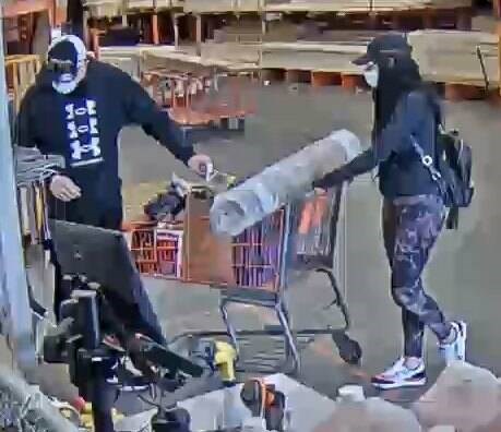 Saanich police are trying to identify four suspects accused of buying more than $15,000 of merchandise at Home Depots on the Island with stolen credit cards. VIA GREATER VICTORIA CRIME STOPPERS