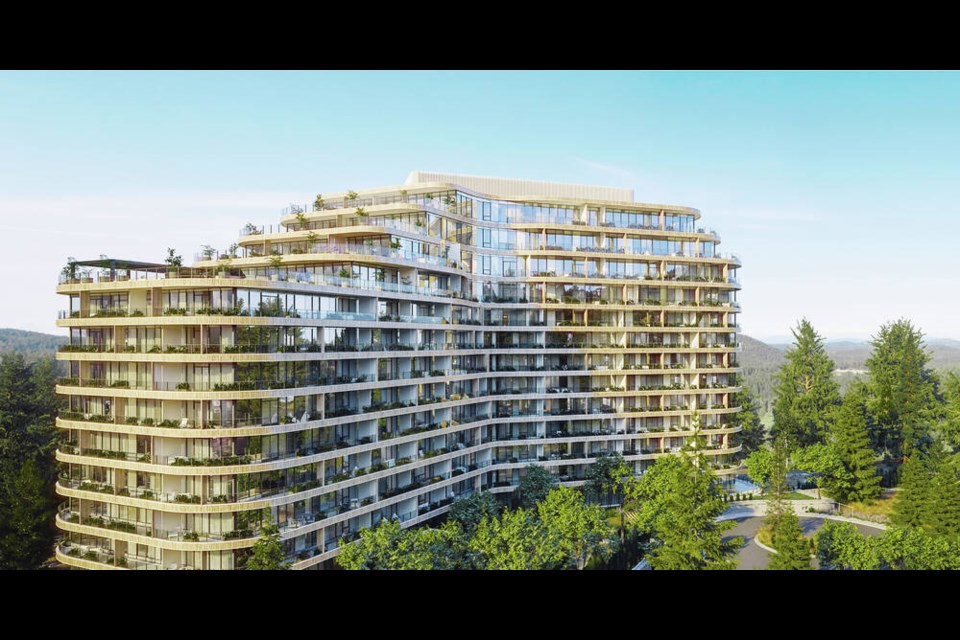 Rendering of One Bear Mountain condo project in Langford. ONE BEAR MOUNTAIN 